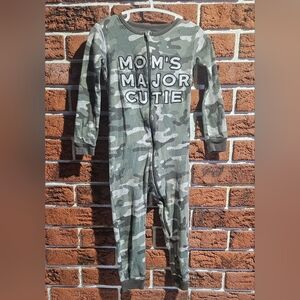 🔸️3/$15 The Children's Place Green Camouflage Toddler Onesie • No Feet •